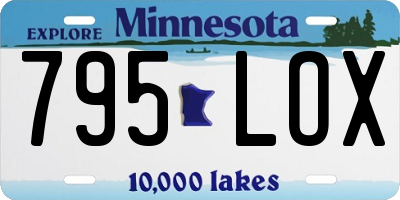 MN license plate 795LOX