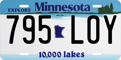 MN license plate 795LOY