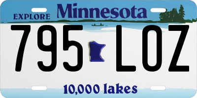 MN license plate 795LOZ