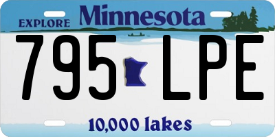 MN license plate 795LPE