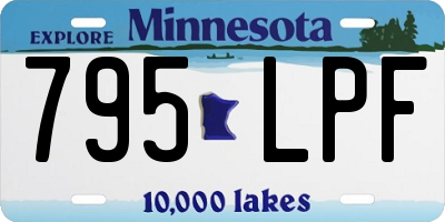 MN license plate 795LPF