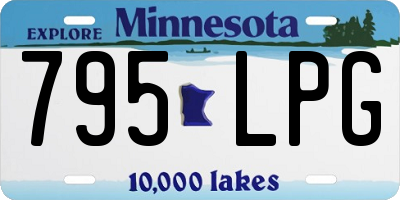 MN license plate 795LPG