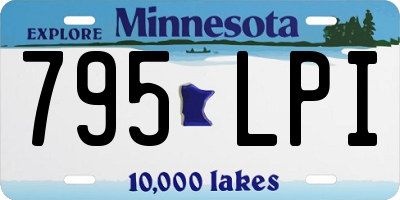 MN license plate 795LPI