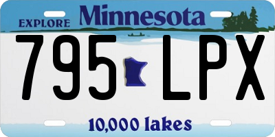 MN license plate 795LPX