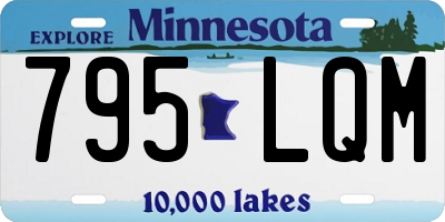 MN license plate 795LQM