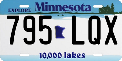 MN license plate 795LQX
