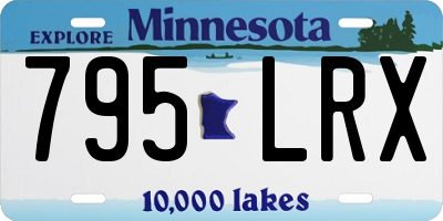 MN license plate 795LRX