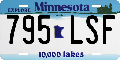 MN license plate 795LSF