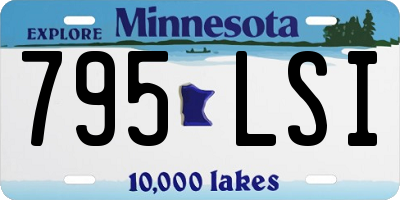MN license plate 795LSI