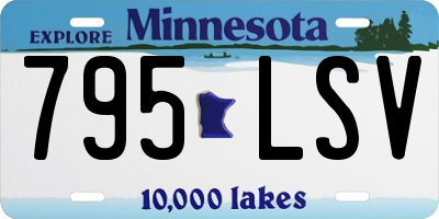 MN license plate 795LSV