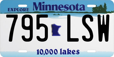 MN license plate 795LSW