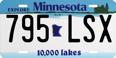 MN license plate 795LSX