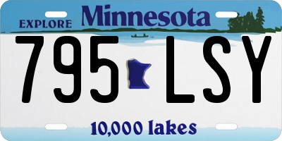 MN license plate 795LSY