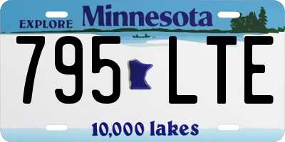 MN license plate 795LTE
