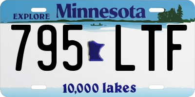 MN license plate 795LTF
