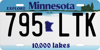 MN license plate 795LTK