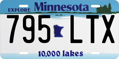 MN license plate 795LTX