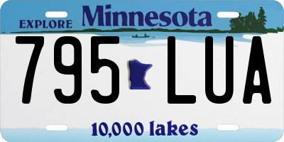 MN license plate 795LUA