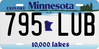 MN license plate 795LUB