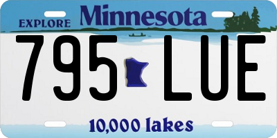 MN license plate 795LUE