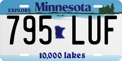 MN license plate 795LUF