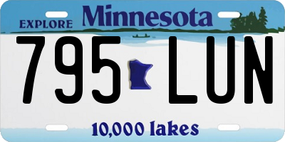 MN license plate 795LUN