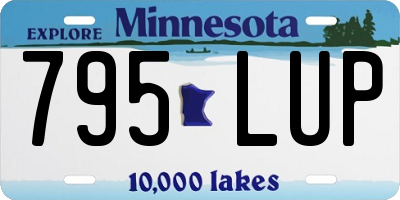 MN license plate 795LUP
