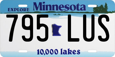MN license plate 795LUS