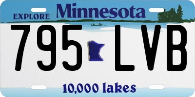MN license plate 795LVB