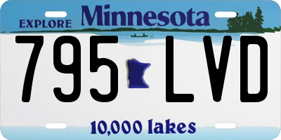 MN license plate 795LVD