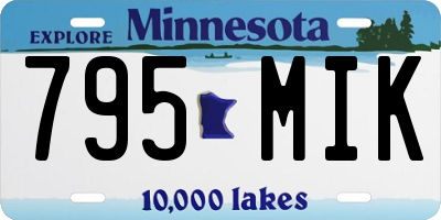 MN license plate 795MIK