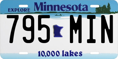 MN license plate 795MIN