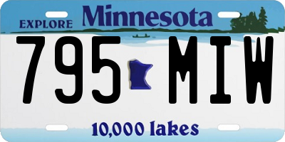 MN license plate 795MIW