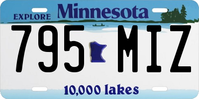 MN license plate 795MIZ