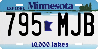 MN license plate 795MJB
