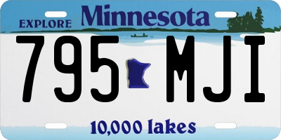 MN license plate 795MJI