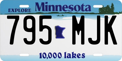MN license plate 795MJK