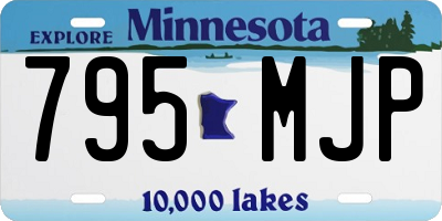 MN license plate 795MJP