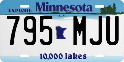 MN license plate 795MJU