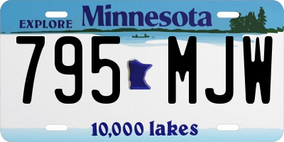 MN license plate 795MJW