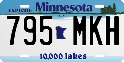 MN license plate 795MKH