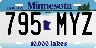 MN license plate 795MYZ