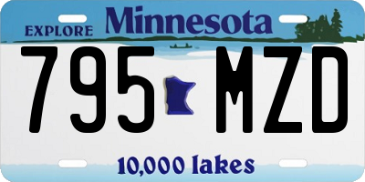 MN license plate 795MZD