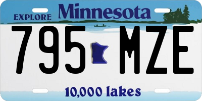 MN license plate 795MZE