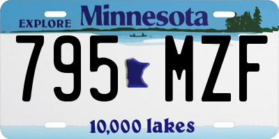 MN license plate 795MZF