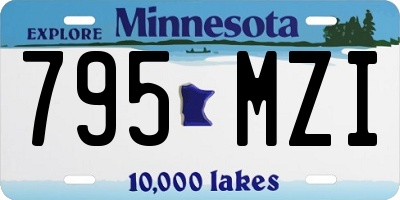 MN license plate 795MZI