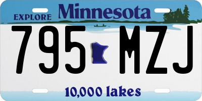 MN license plate 795MZJ
