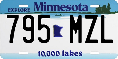MN license plate 795MZL
