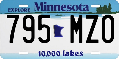 MN license plate 795MZO