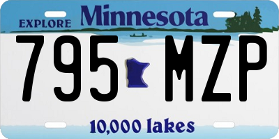 MN license plate 795MZP